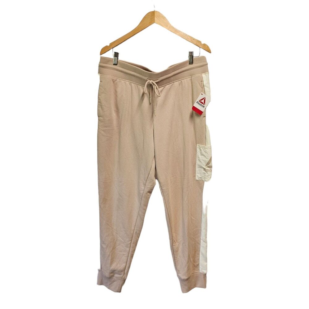 ✨ Reebok Level-Up Jogger Pants Mushroom Cream Tan XL‎ Stretch✨